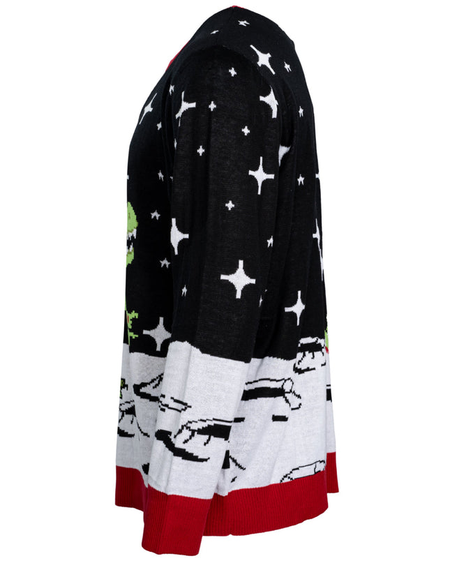 Pull de Noël moche avec le Père Noël chevauchant un T-Rex