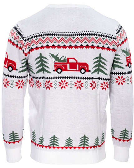 Pull de Noël moche unisexe Arnold Truck et sapins