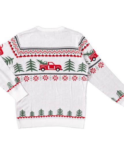 Pull de Noël moche unisexe Arnold Truck et sapins