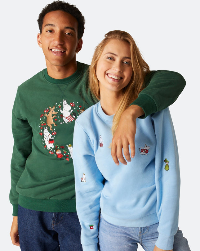 Sweat-shirt de Noël bleu Moomin pour homme