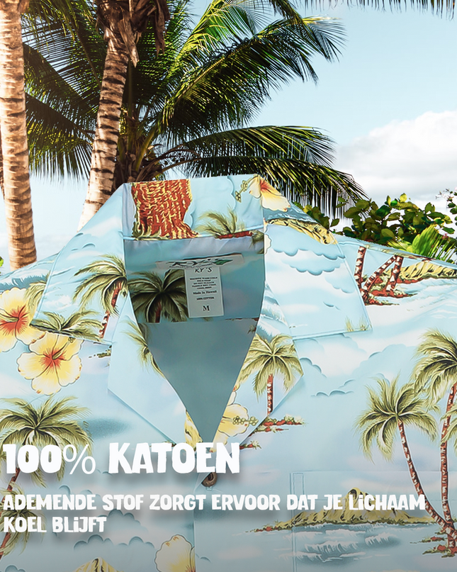 Chemise hawaïenne sur le thème de la vie à Hawaï