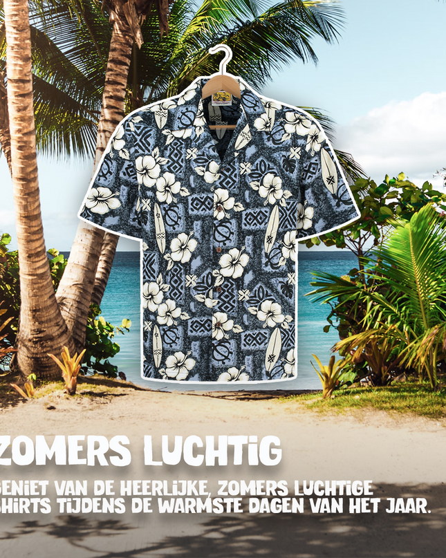Chemise hawaïenne Hibiscus Surfboards