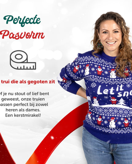 Pull de Noël Marius pour femme avec motif « Let it Snow »