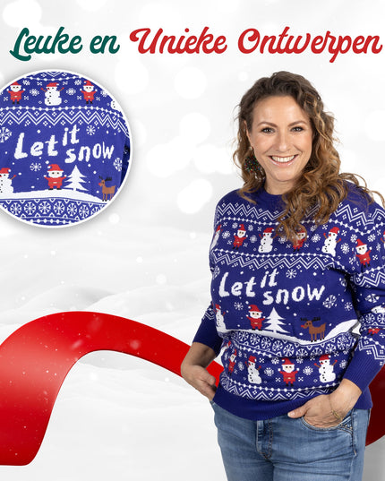 Pull de Noël Marius pour femme avec motif « Let it Snow »