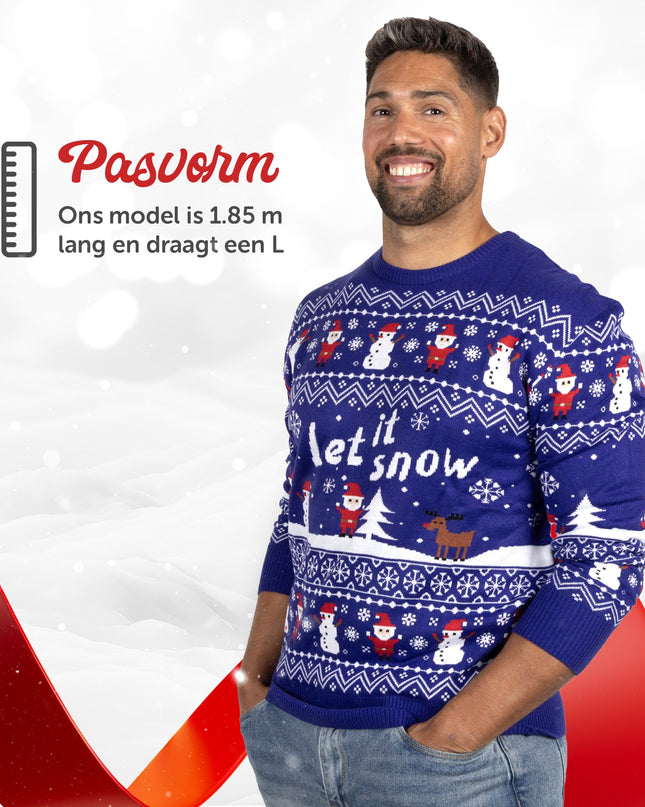 Pull de Noël Marius pour femme avec motif « Let it Snow »