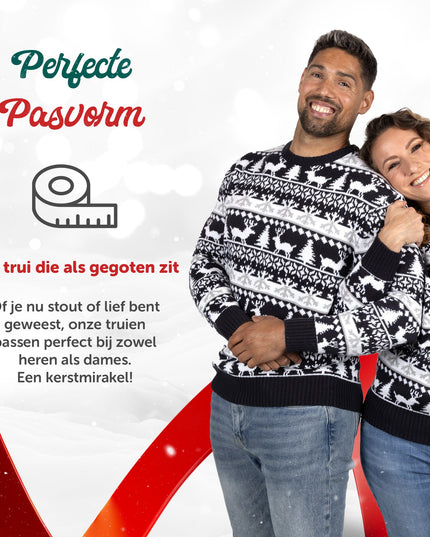 Pull de Noël Marius pour femme, coloris bleu et blanc moderne