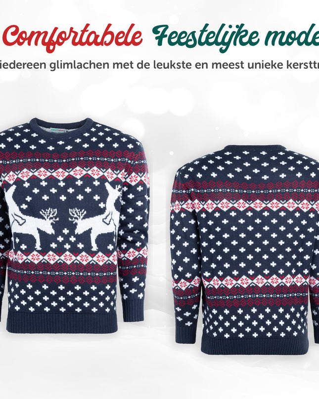 Christmas Sweater Marius for Women with Playing Reindeer Design