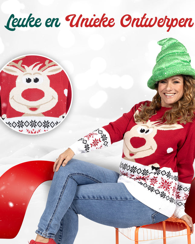 Pull de Noël Rudolph pour femmes