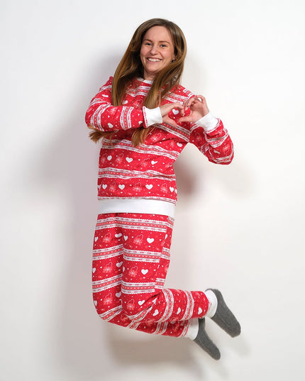 Ensemble rouge Saint-Valentin pour pyjamas de Noël femme