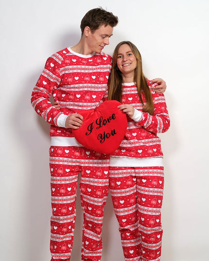 Ensemble rouge Saint-Valentin pour pyjamas de Noël femme