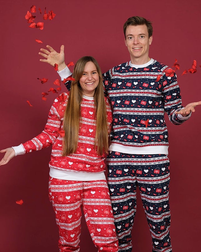 Ensemble rouge Saint-Valentin pour pyjamas de Noël femme