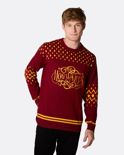 Pull de Noël Poudlard pour homme