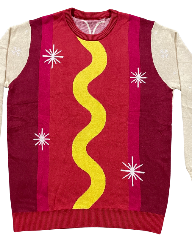 Wienerschnitzel Hot-dog drôle Pull de Noël moche