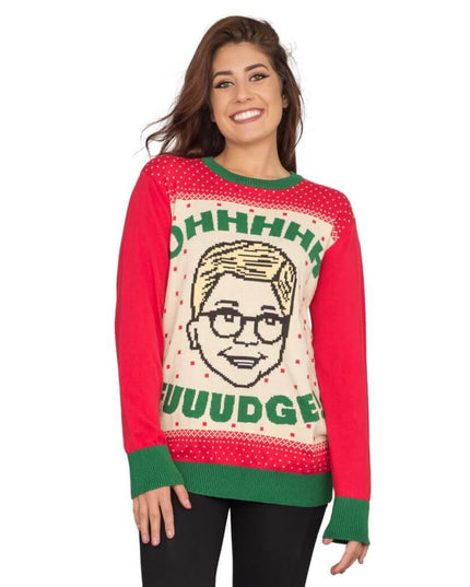 Pull de Noël moche Ralphie's pour femmes « OHHHH FUUUDGE ! »