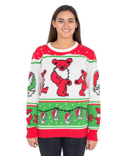 Pull moche classique pour femmes Grateful Dead Dancing Bears