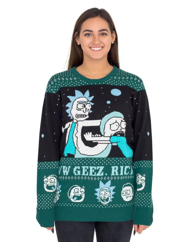 Pull moche Rick et Morty pour femmes « Oh là là, Rick »