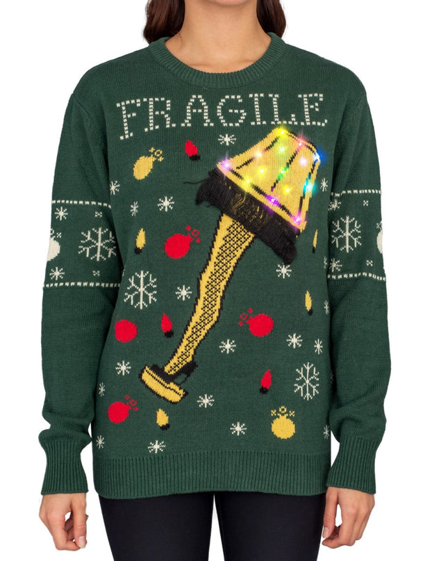 Women's A Christmas Story Fragile Leg Lamp Sweater