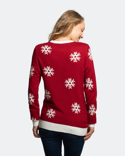 Pull de Noël pour femme avec un adorable motif de rennes, pour un charme fantaisiste