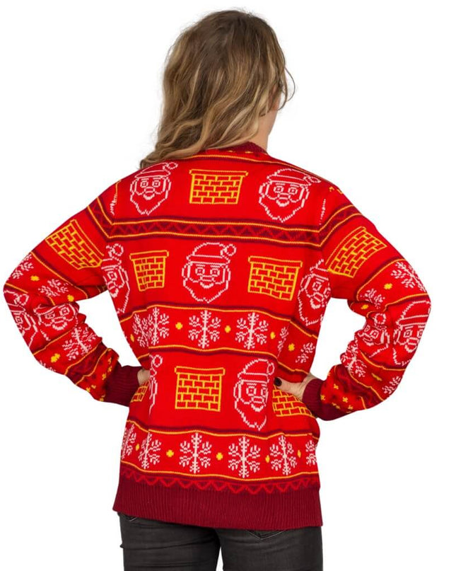 Pull de Noël moche pour femme, motif Père Noël 3D Jack in the Box