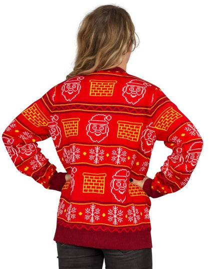 Pull de Noël moche pour femme, motif Père Noël 3D Jack in the Box