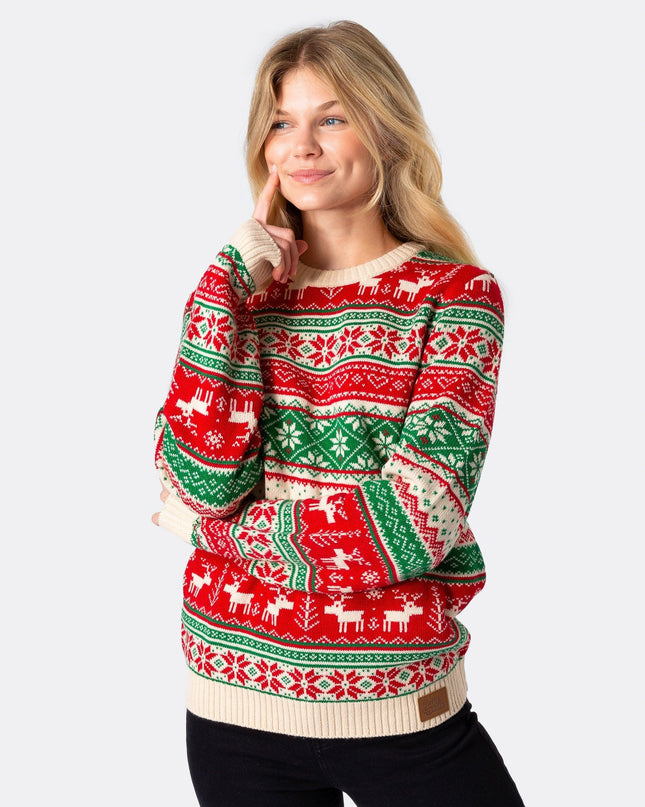 Pull de Noël tricoté pour femme