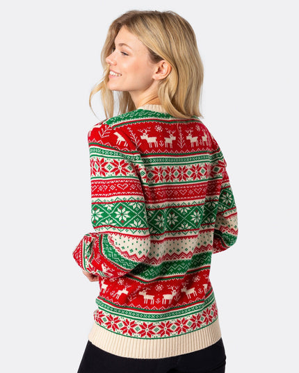 Pull de Noël tricoté pour femme