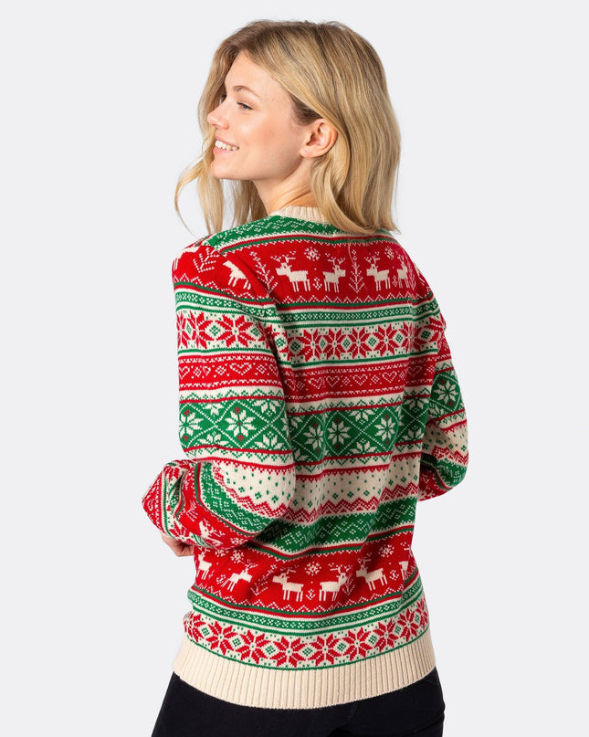 Pull de Noël tricoté pour femme