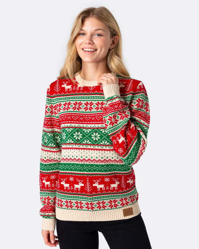 Pull de Noël tricoté pour femme