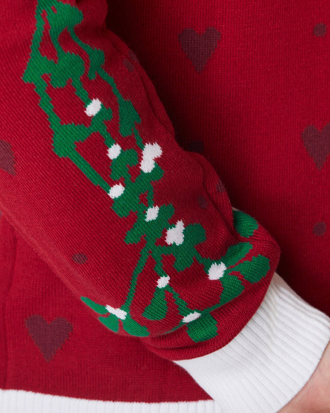 Pull de Noël en gui pour femme