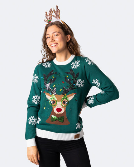 Pull de Noël Rudolf pour femme