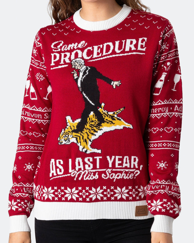 Pull de Noël rouge pour femme, 90e anniversaire