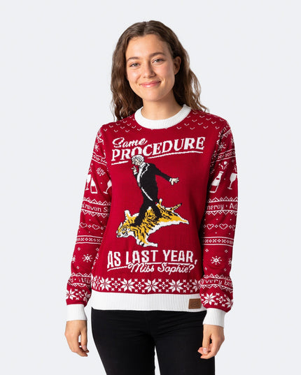 Pull de Noël rouge pour femme, 90e anniversaire