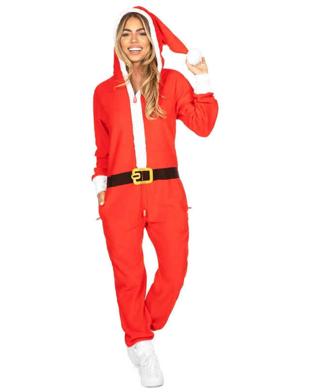 Women's Santa Jumpsuit With Fur