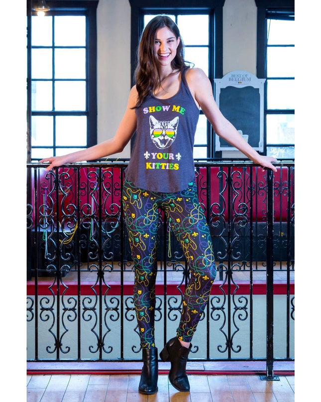 Black Beaded Leggings