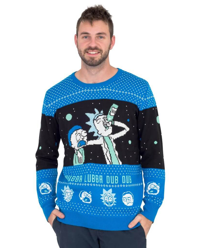 Pull de Noël moche de Rick et Morty Wubba Lubba Dub Dub