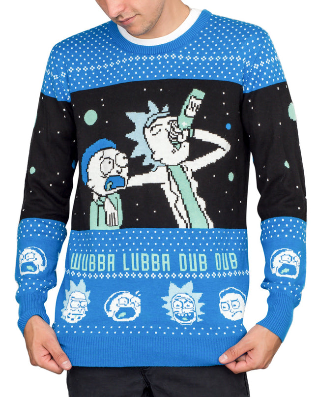 Pull de Noël moche de Rick et Morty Wubba Lubba Dub Dub