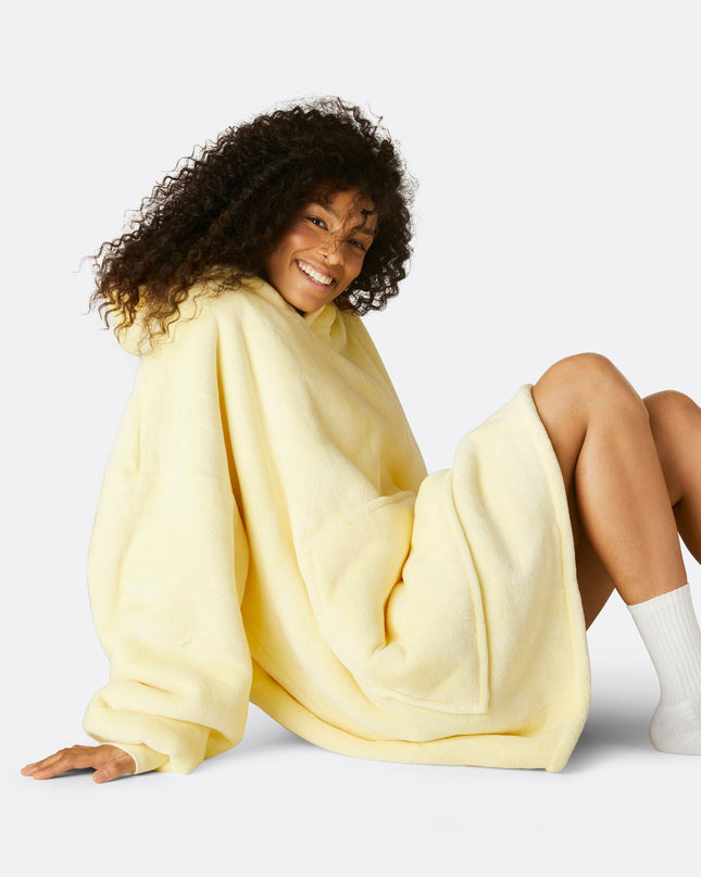 Sweat à capuche jaune HappyHoodie