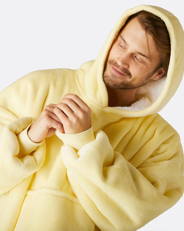 Sweat à capuche jaune HappyHoodie