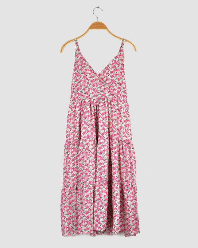 Robe d'été à fleurs roses