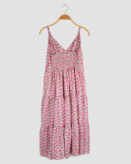 Robe d'été à fleurs roses