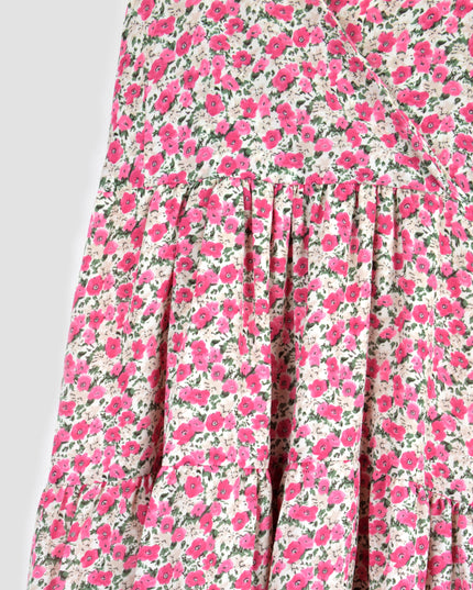 Robe d'été à fleurs roses