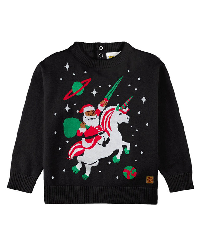 Toddler Girl's Santa Unicorn Ugly Christmas Sweater