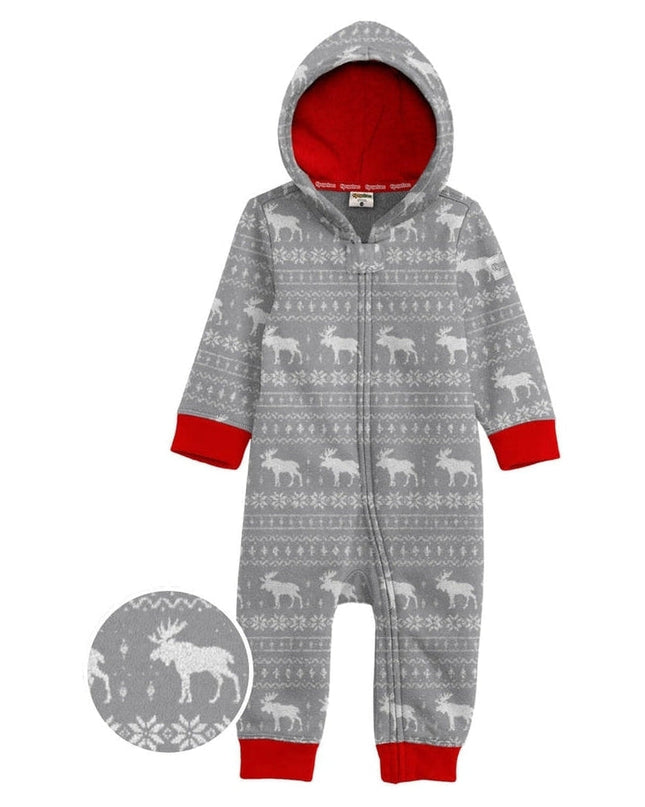 Toddler Boy's Grey Moose Jumpsuit