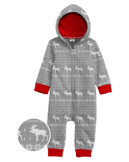 Baby Boy's Grey Moose Jumpsuit