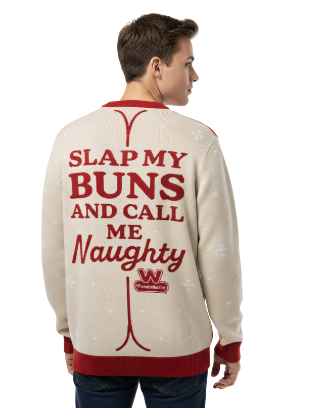 Wienerschnitzel Hot-dog drôle Pull de Noël moche