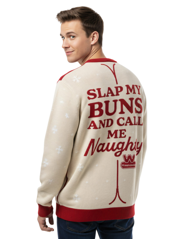 Wienerschnitzel Hot-dog drôle Pull de Noël moche