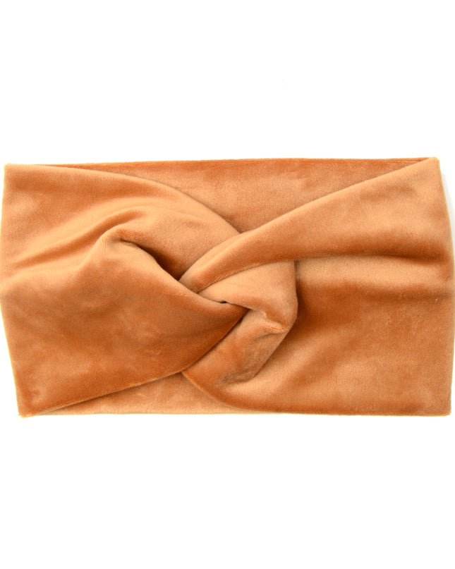 Bandeau en velours - Camel