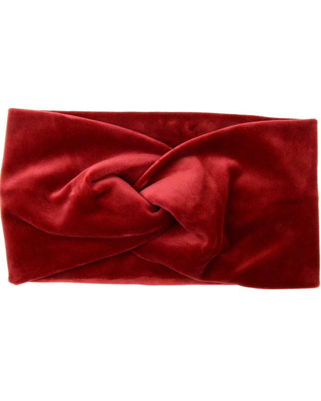 Bandeau en velours bordeaux | Accessoires de Noël