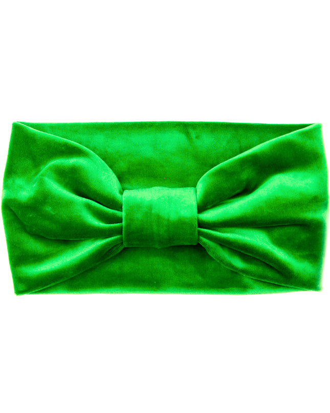 Bandeau en velours vert clair | Accessoires de Noël