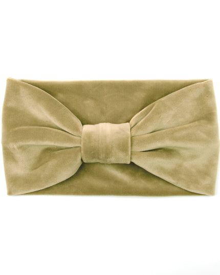 Bandeau en velours vert pastel | Accessoires de Noël